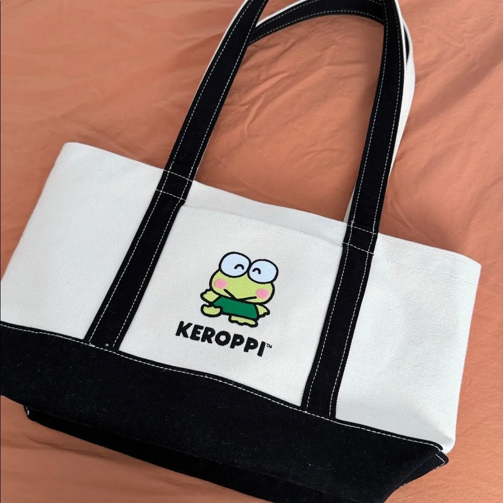 BAGGU x Sanrio Keroppi Canvas Tote Bag – Rare/ Sold Out Collab - Picture 1 of 7